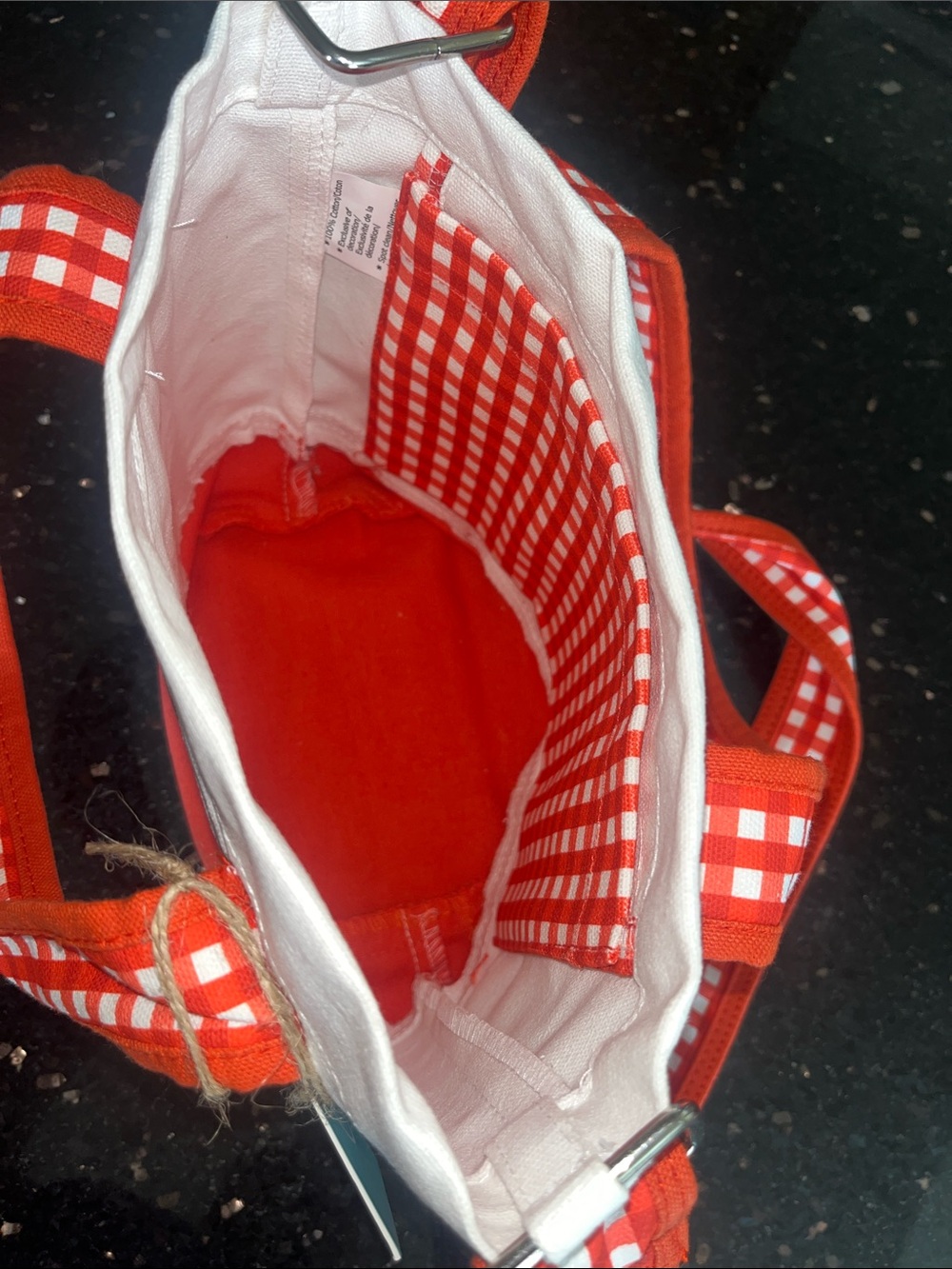 Martha Stewart Red Cherry Canvas Tote - Picture 6 of 6